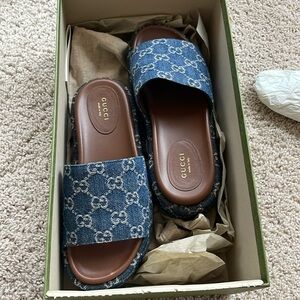 Gucci denim sandals